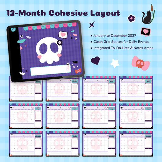 Pastel Goth Digital Planner | 2027