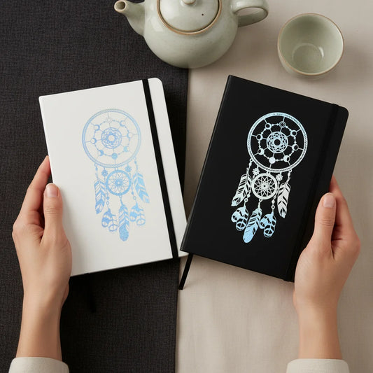 The Dream Catcher | 150gsm Black Page A5 Dotted Journal