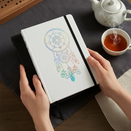The Dream Catcher | 150gsm Black Page A5 Dotted Journal